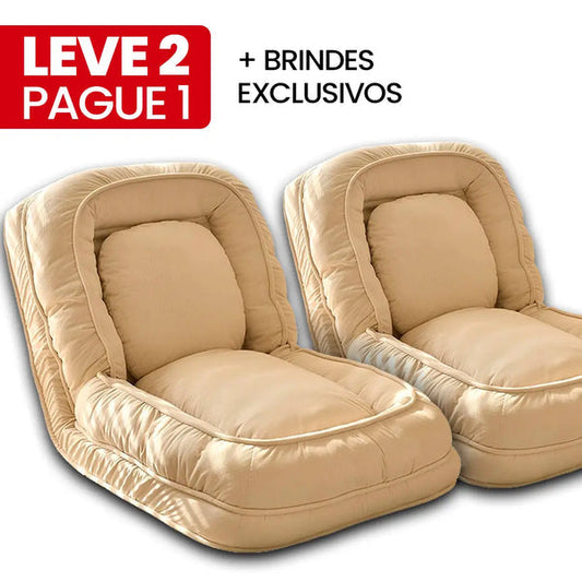 [LEVE 2 PAGUE 1] Sofá Cama Algodão Retrátil 5 em 1 + BRINDE: Almofadas Cushion