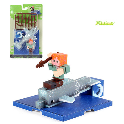 Blocos Magnéticos Colecionáveis Infantil estilo Minecraft – Conjunto de Montagem Educativo