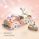 Mini Blocos de Construção Infantil – Carro Criativo de Desenho Animado para Montar, Presente Educativo e Decorativo para Crianças